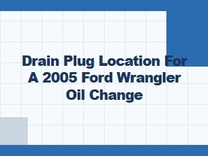 Locating the Oil Drain Plug on a Ford Wrangler